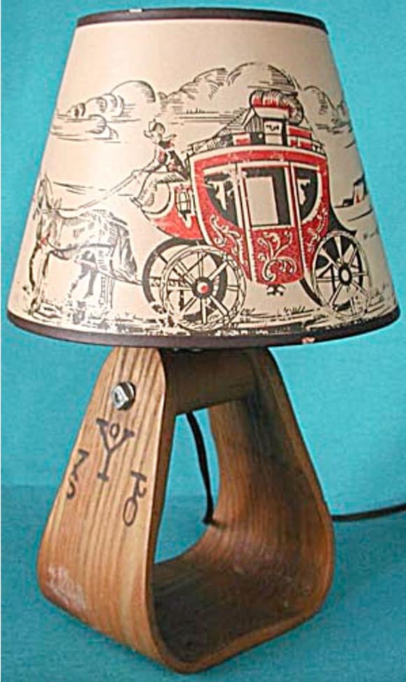 vintage stirrup lamp