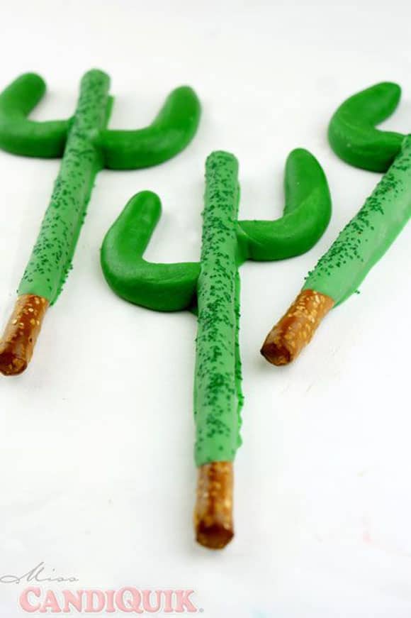 cacti pretzel treats