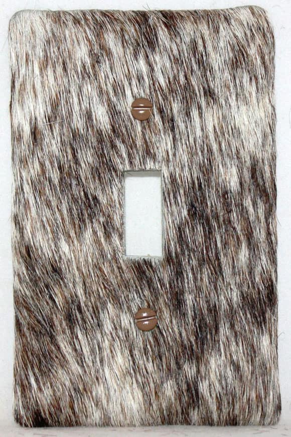 Cowhide switch plate