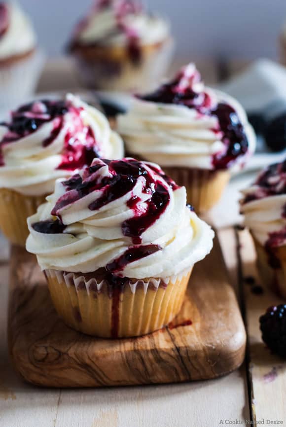 Blackberry Swirl Cupcakes