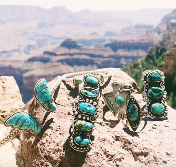 Turquoise rings and cuffs