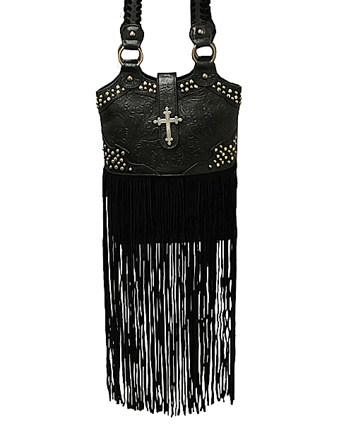Black-Fringe-Handbag