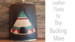 Leather flasks by The Bucking Mare