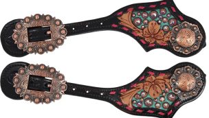 Pink-and-copper-spur-straps
