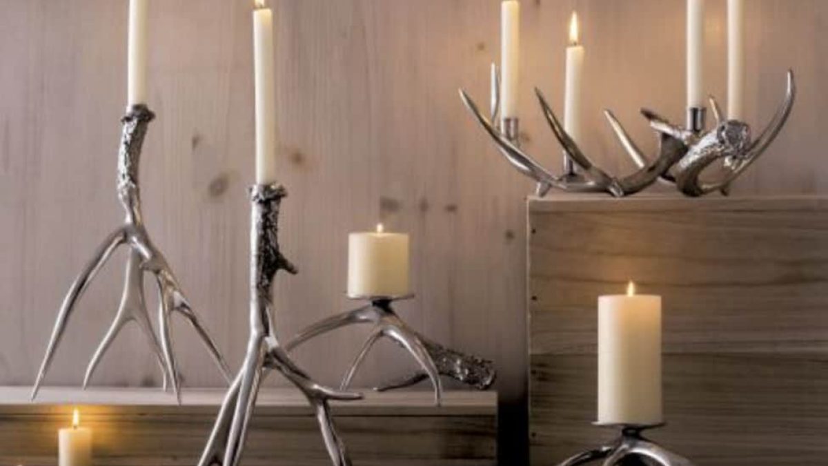 Antler candle holders