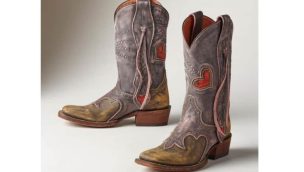 Heart shaped cowboy boots