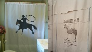 Horse shower curtains