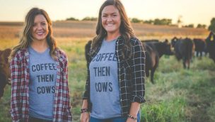 coffee cows rosebuds graphic tee cowgirl magazine
