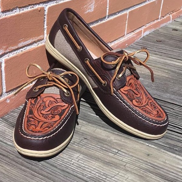 tooled leather sperrys cowgirl magazine
