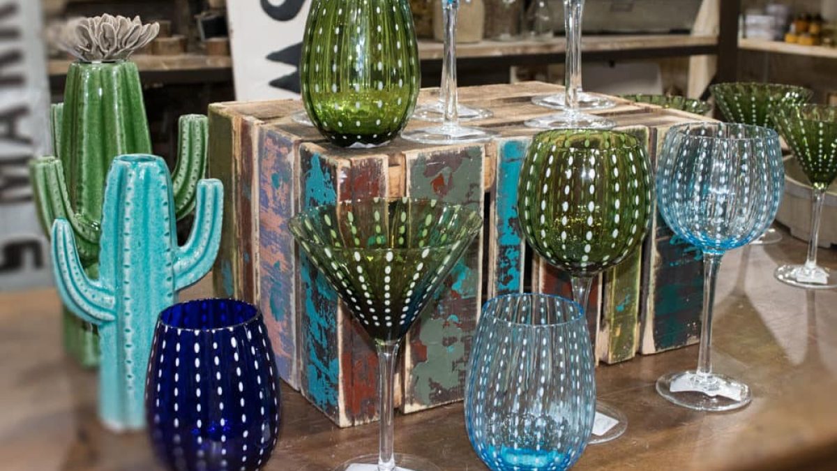 Cambria cactus glassware Teskeys cowgirl magazine
