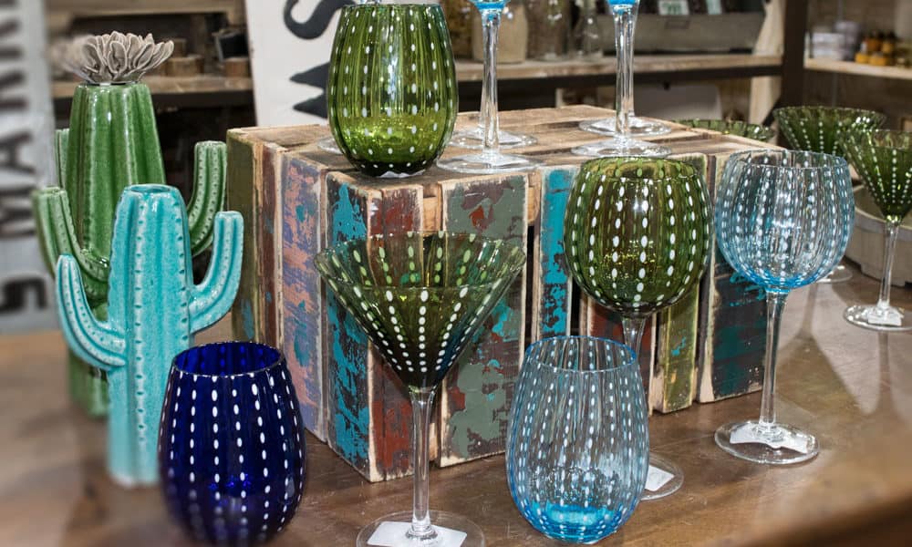 Cambria cactus glassware Teskeys cowgirl magazine