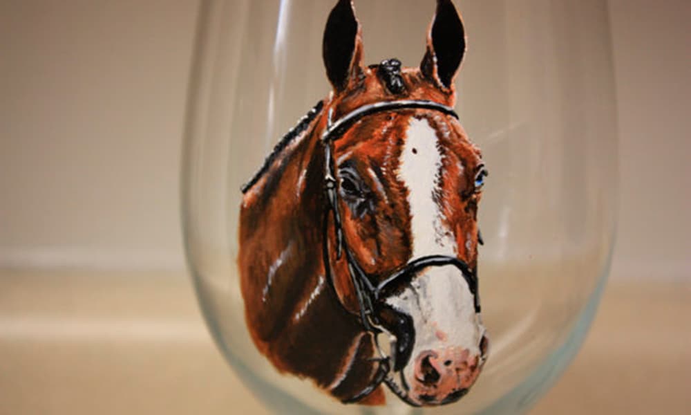 Painted Horse Wine Glasses Cowgirl Magazine