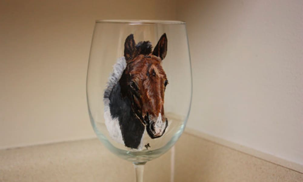 Painted Horse Wine Glasses Cowgirl Magazine