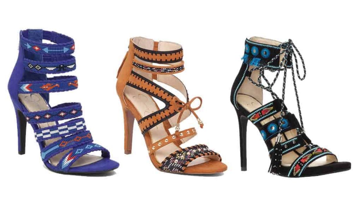 Jessica Simpson erienne errienne elishia roona high heels high heel heels dress shoes beaded bead beads cowgirl magazine