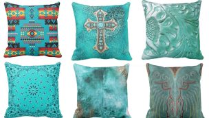 6 turquoise pillows under $50