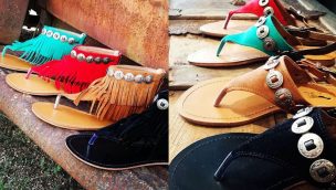 kurtmen sandal sandals kurtman shoe shoes summer fringe turquoise red black buckskin tan black leopard cheetah cowgirl magazine