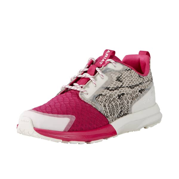 ariat fuse tennis shoes shoe running run runner serape pink cheetah lace