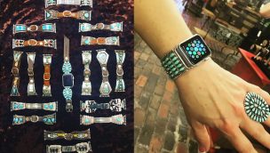 Apple Watch band iWatch turquoise silversmith silver work cowgirl magazine