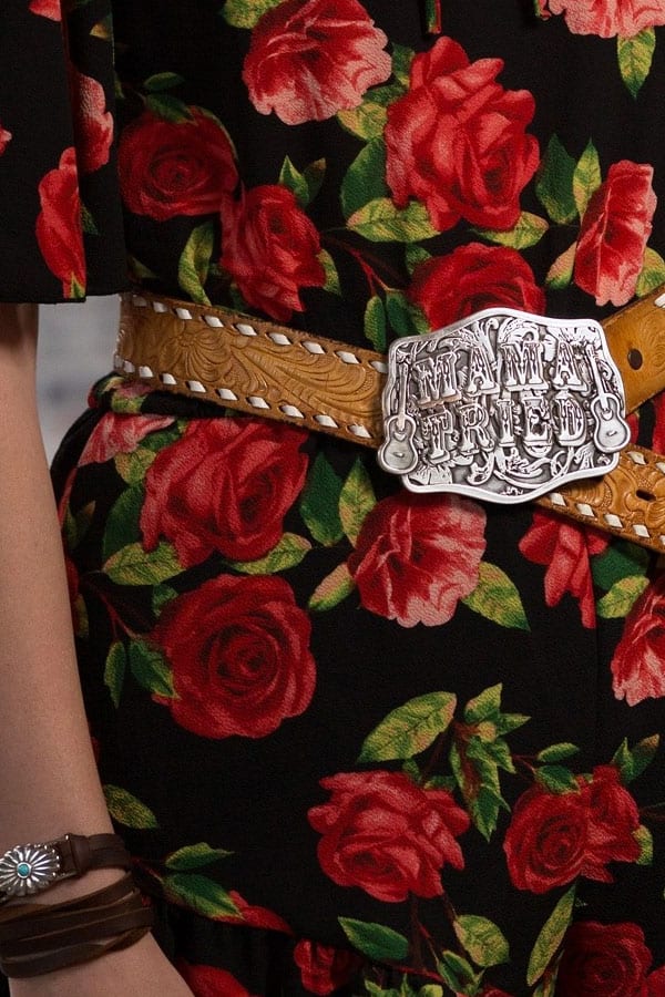 Junk Gypsy "Mama Tried" belt buckle cowgirl magazine