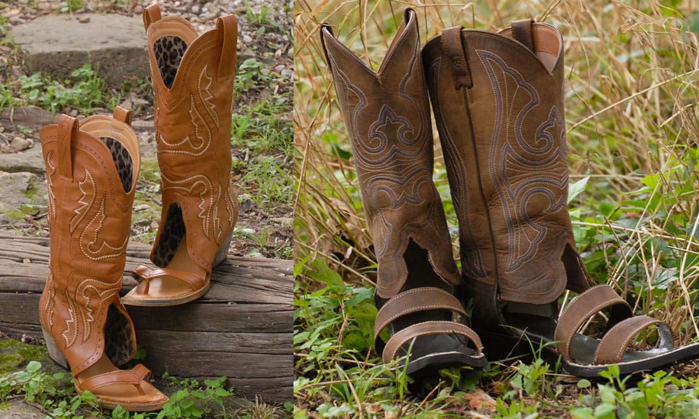 redneck sandals cowboy boots sandals