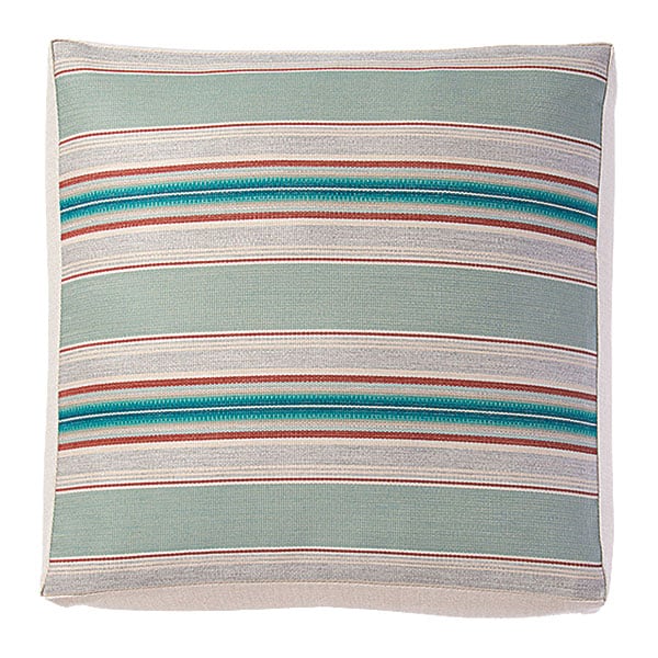 striped blue orange cushion pillow sunbrella pendleton