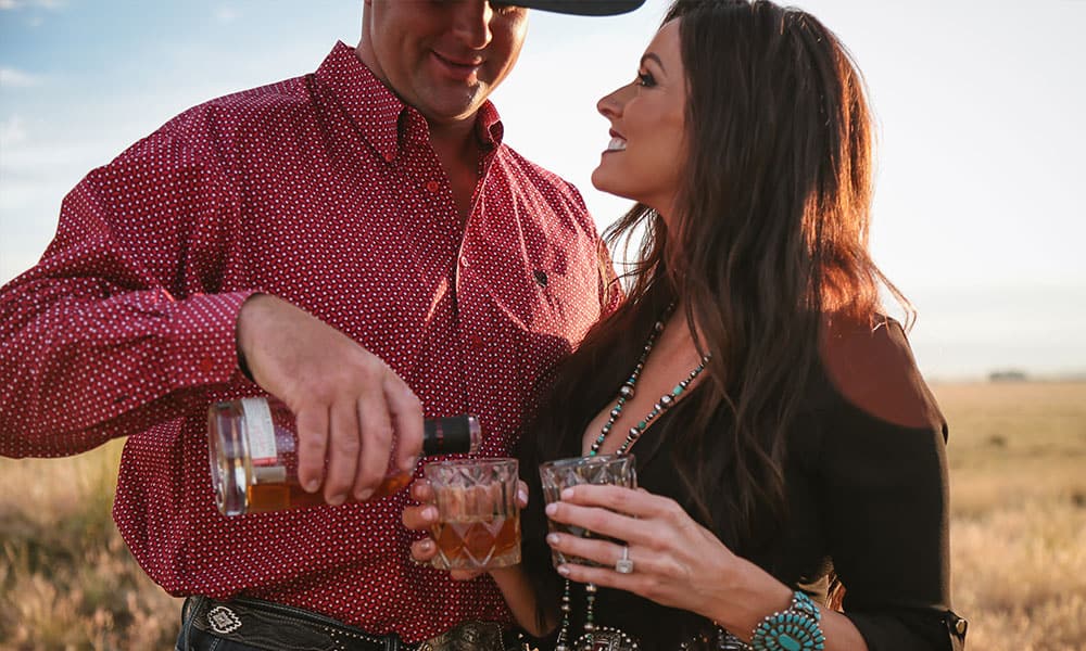 Serape, Storms, And Wide Open Spaces cowgirl magazine engagement photography