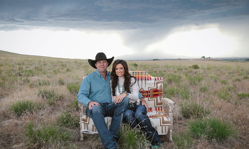 Serape, Storms, And Wide Open Spaces cowgirl magazine engagement photography