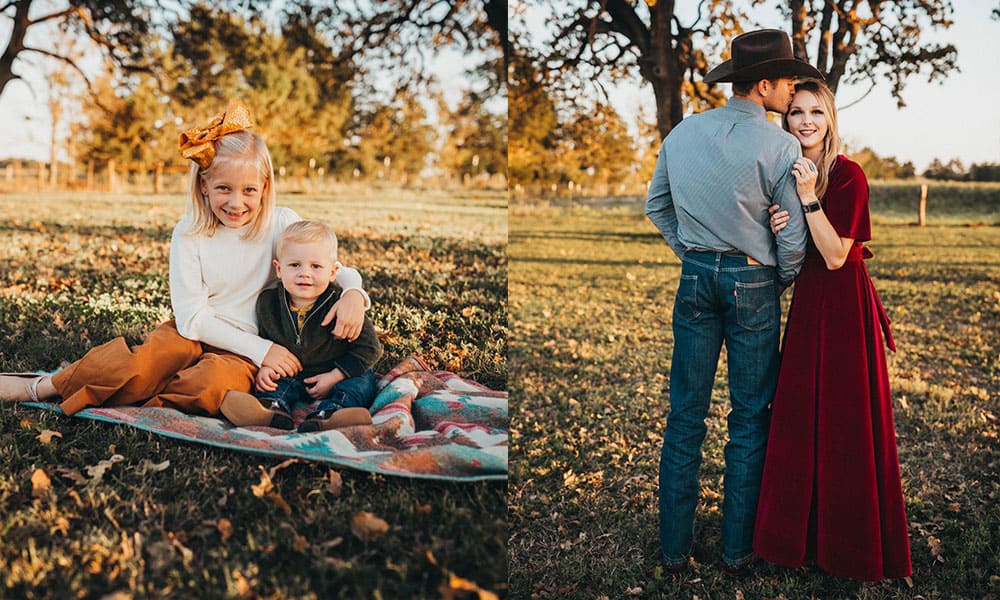 stock trailer shoot for fall family photos cowgirl magazine Madi Wagner photography