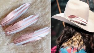 american feathers american feather rose gold american feather rose gold american feathers Chelsea Stimson cowgirl magazine navy SEAL