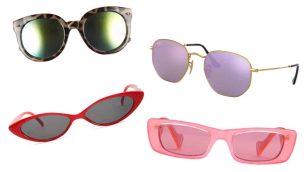 sunglasses of various trends and colors