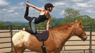 Horse Yoga Girl