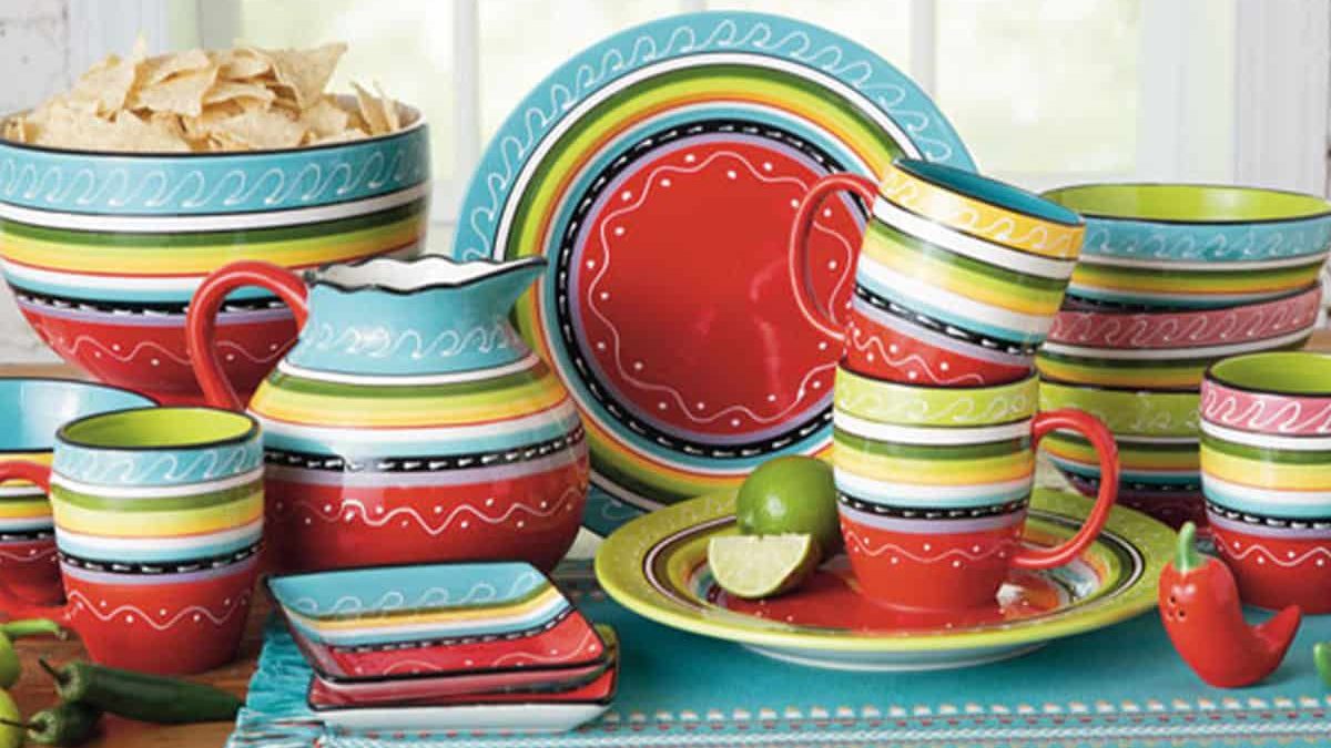 Santa Fe Stripe dinnerware plate plates serape cowgirl magazine