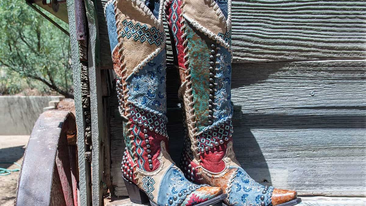 patchwork boots double d ranch by old gringo cowgirl magazine
