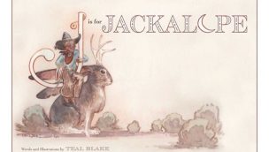 j is for jackalope teal Blake teal coke Blake art children's book