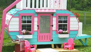 perfect playhouse happy camper Pauls playhouses paul's playhouses cowgirl magazine