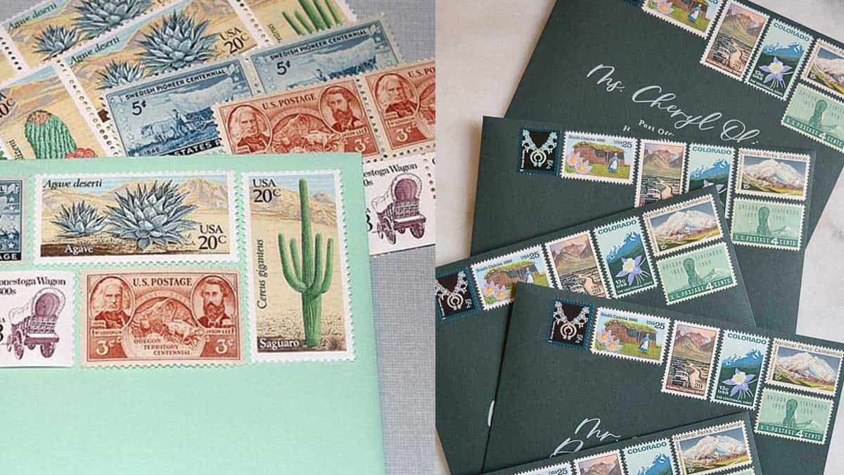 mailing stamps stamp wedding invitations invitation cowgirl magazine