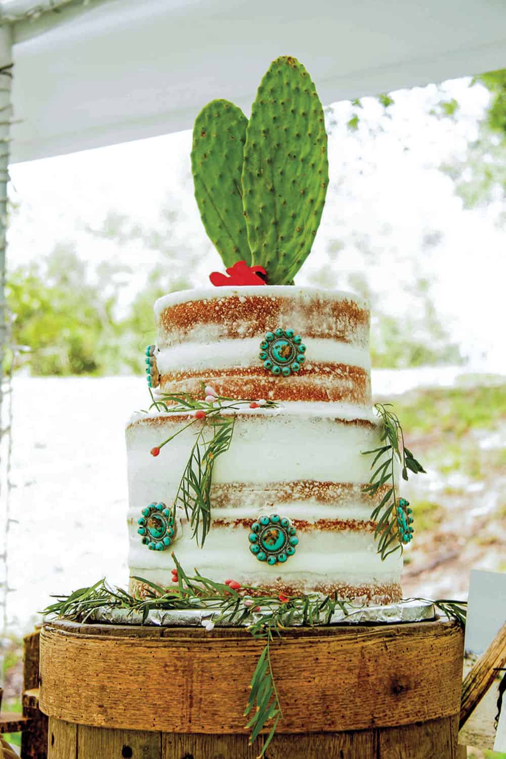 western wedding cake