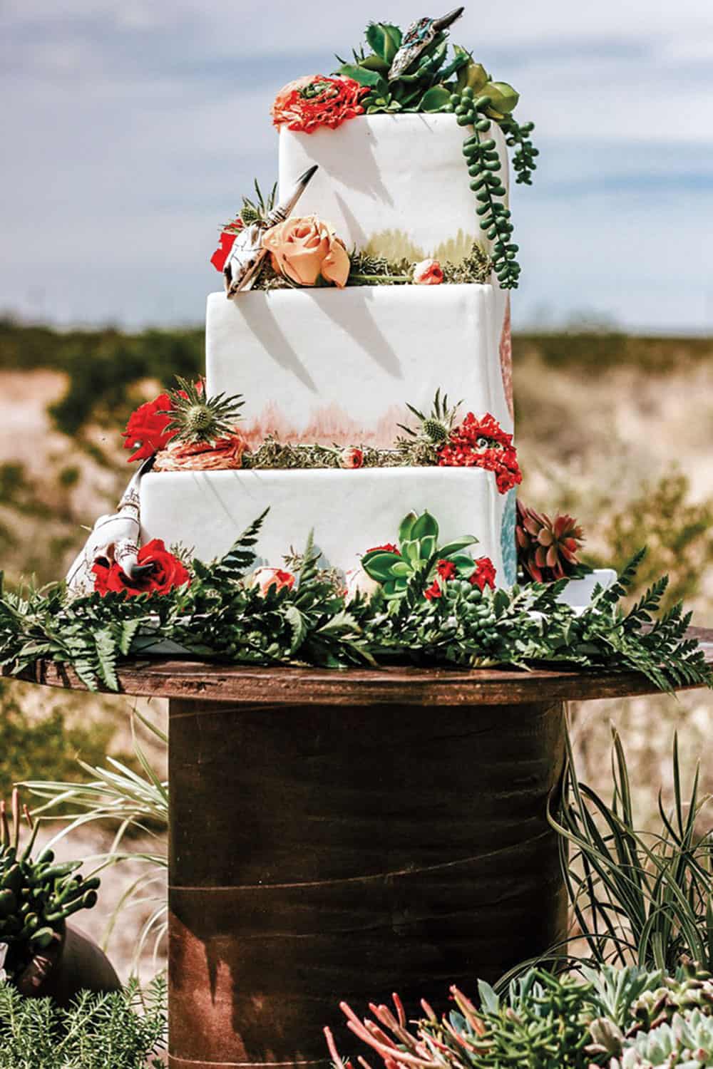 western wedding cake 