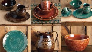 taste of the southwest turquoise brown rust dinnerware cowgirl magazine