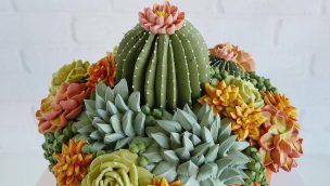 Cactus and Succulent Cake