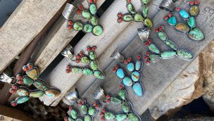 turquoise cactus pendants cowgirl magazine