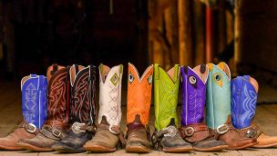 punchy Justin Boots cowgirl magazine