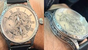 Jens Berg Bits & Spurs engraved watch