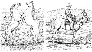 coloring pages COWGIRL magazine