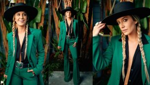 lainey wilson cowgirl magazine green power suit